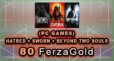 Hatred + Sworn + Beyond two souls (PC GAMES)